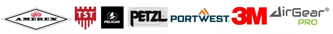 Amerex TST Petzl AirGearPro logos